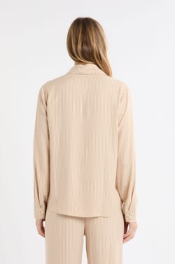 Chemise de pyjama à rayures à motif chien;${refinementColor}