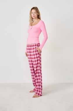 Pantalon de pyjama à carreaux;${refinementColor}