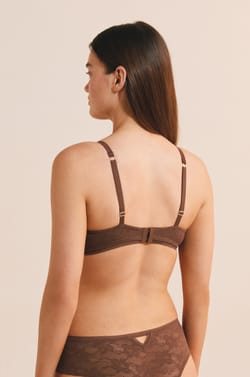 Soutien-gorge coques fines en dentelle;${refinementColor}