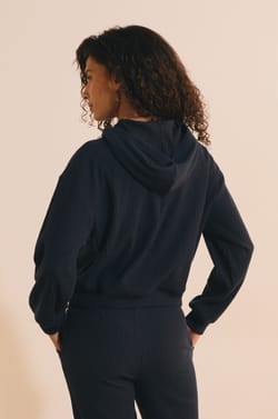 Sweatshirt de pyjama en velours c&ocirc;tel&eacute;;${refinementColor}