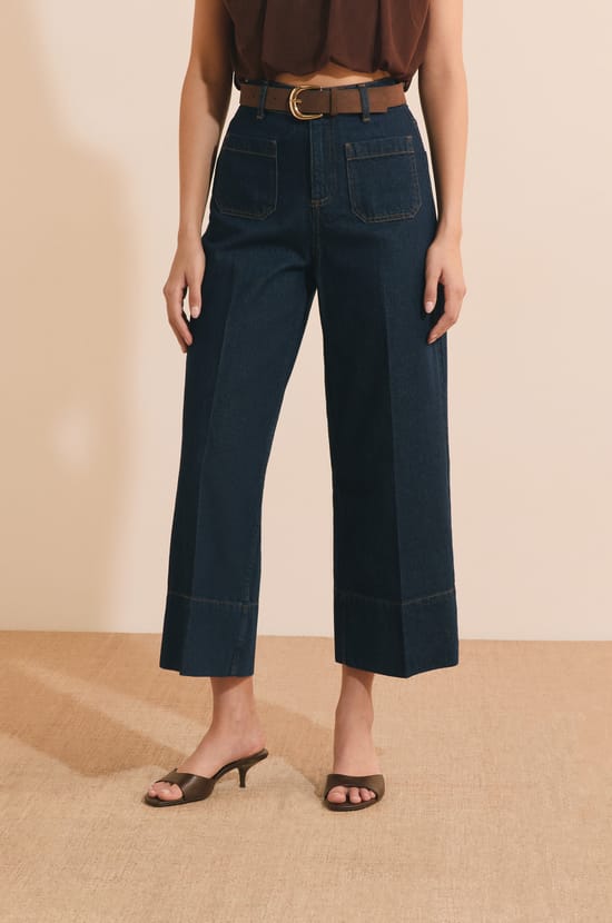 Straight Jeans with Front Pockets;${refinementColor}