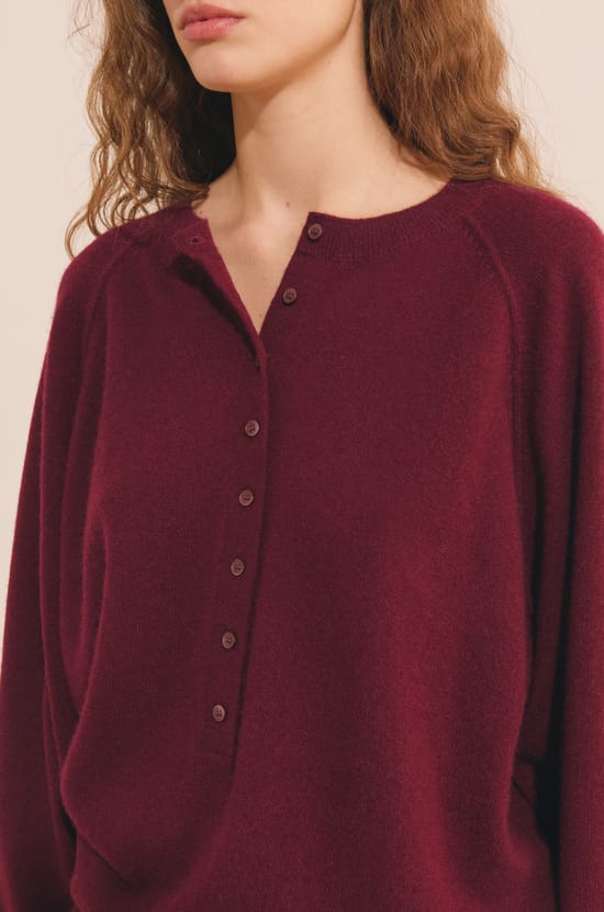 Pull avec boutons 100% cachemire;${refinementColor}