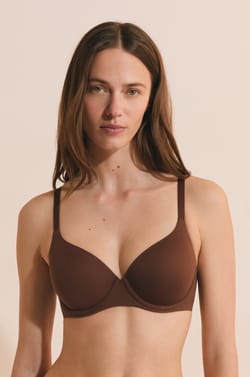 Soutien-gorge coques fines en microfibre;${refinementColor}