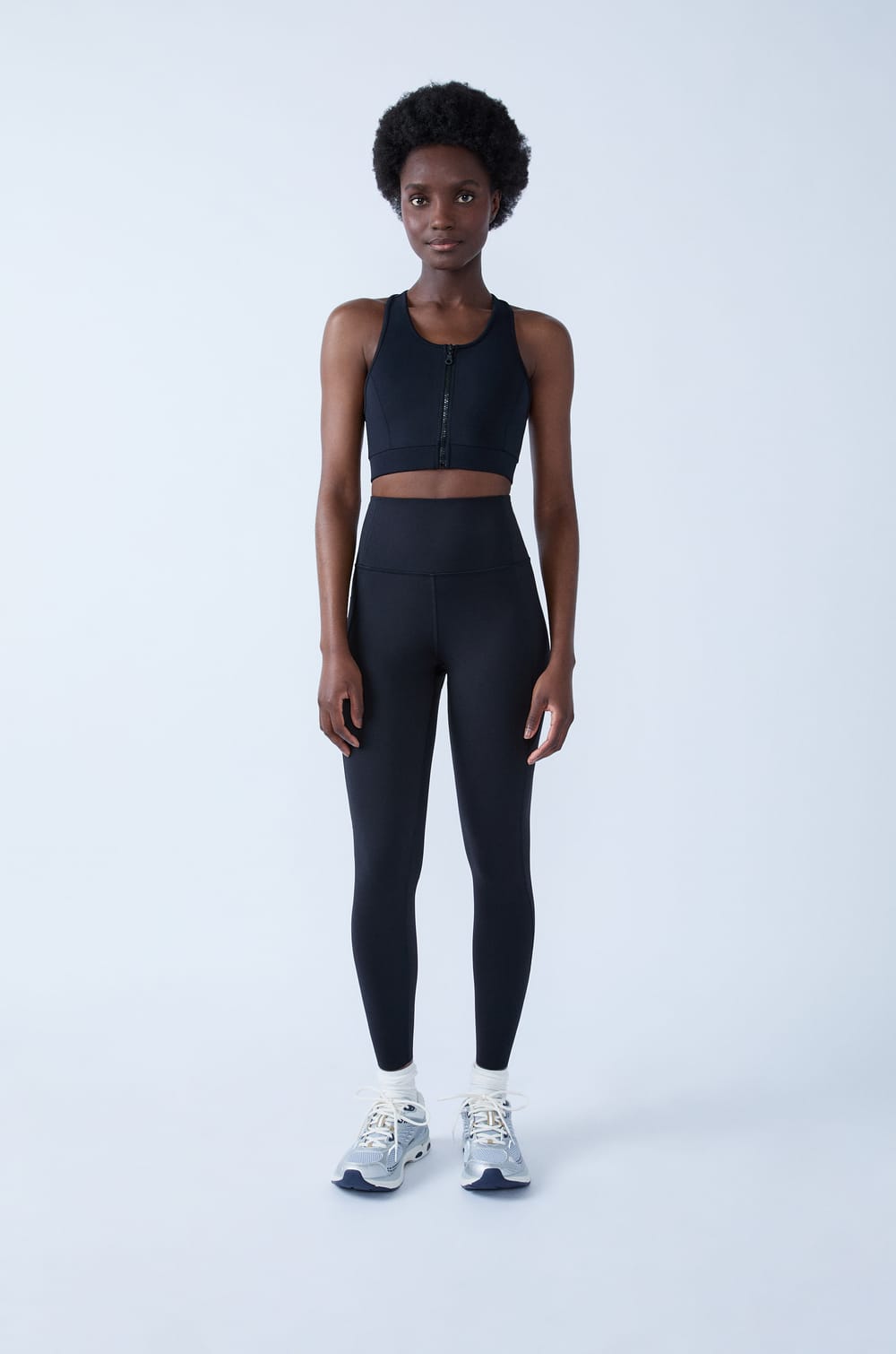 Legging Taille Haute Noir - Ventre Plat Sans Couture - Taille Unique Femme