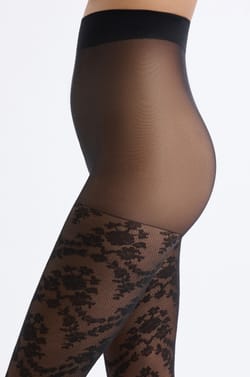 Collant transparent avec dentelle;${refinementColor}