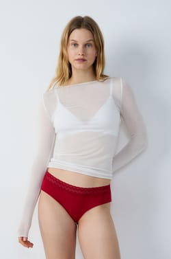 Shorty en coton couture arrière;${refinementColor}