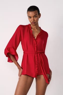 Short Satin Robe;${refinementColor}