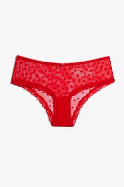 Printed Tulle Boyshorts;${refinementColor}