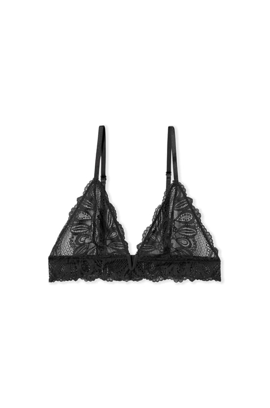 Soutien-gorge triangle en dentelle;${refinementColor}