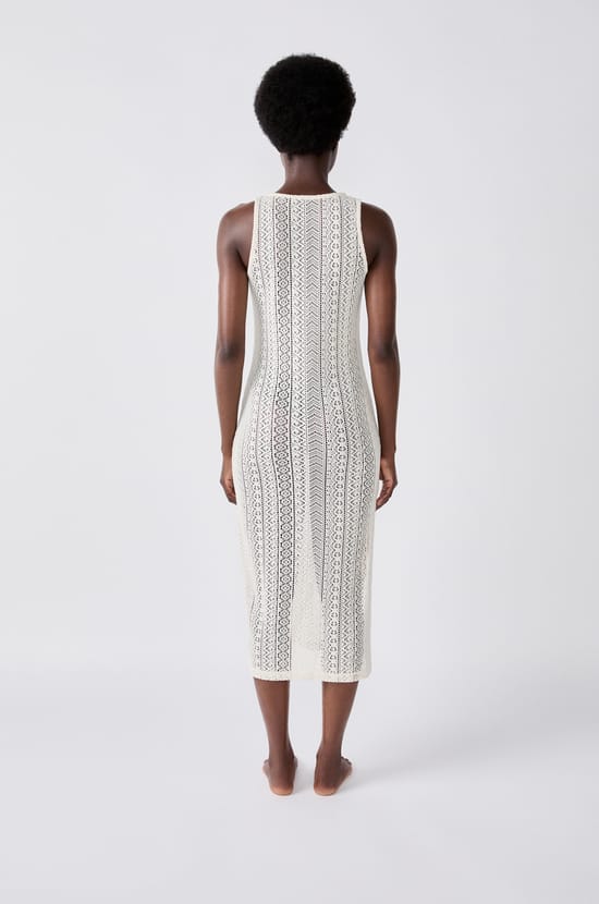 Long Beach Crochet Dress;${refinementColor}