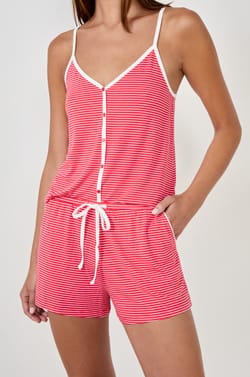 Short de pyjama rayé;${refinementColor}