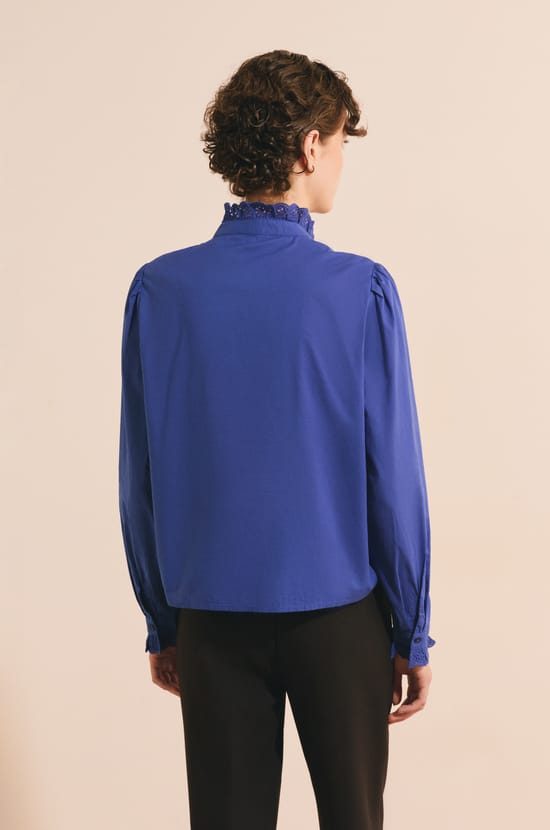 Chemise en coton avec broderie anglaise;${refinementColor}