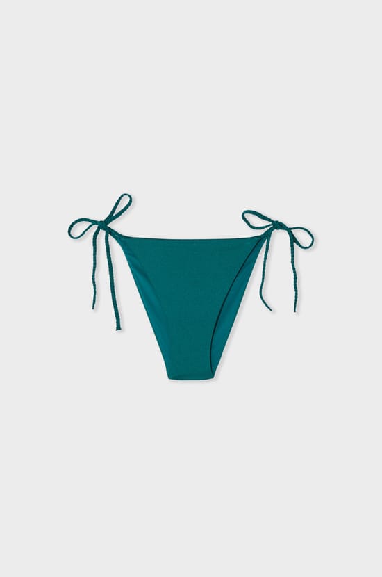 Iridescent Tie Bikini Bottom;${refinementColor}