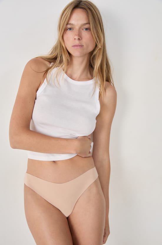Tanga en coton sans couture;${refinementColor}
