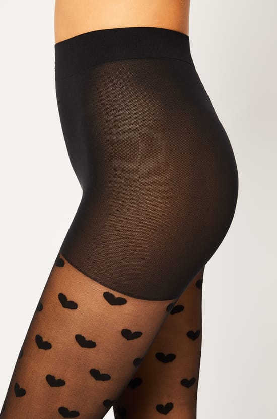 Collant mode motif cœur  - 55D;${refinementColor}