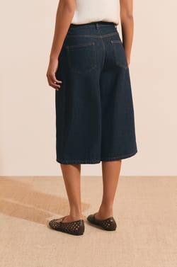 Jupe culotte en jean;${refinementColor}