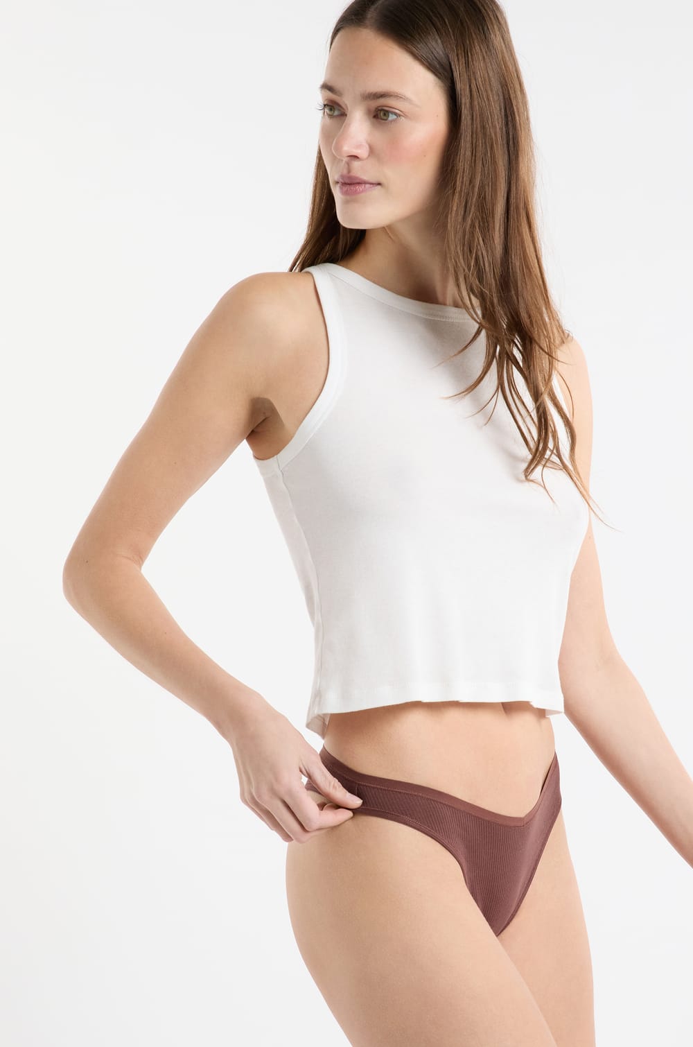 Lot de 3 tangas en coton;${refinementColor}