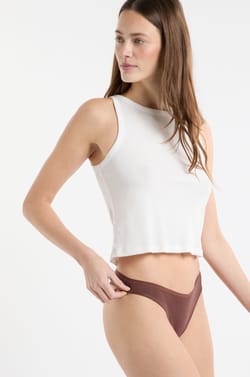 Lot de 3 tangas en coton;${refinementColor}