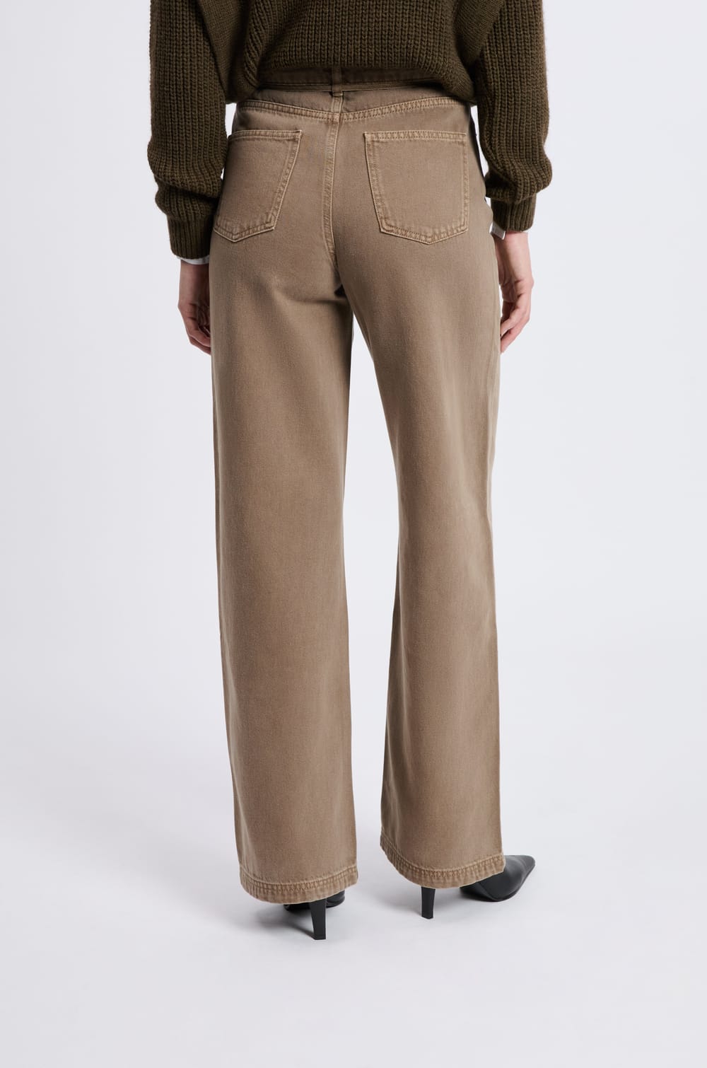 Jean large en coton à cordon;${refinementColor}