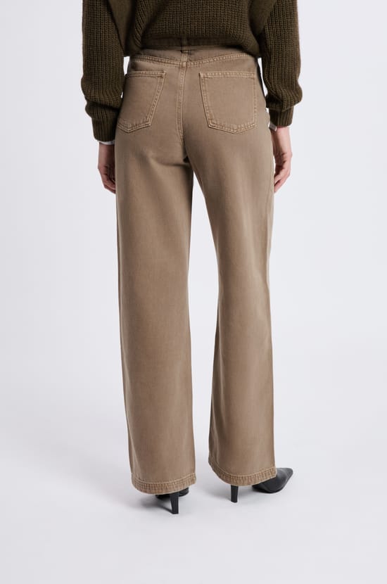 Jean large en coton à cordon;${refinementColor}