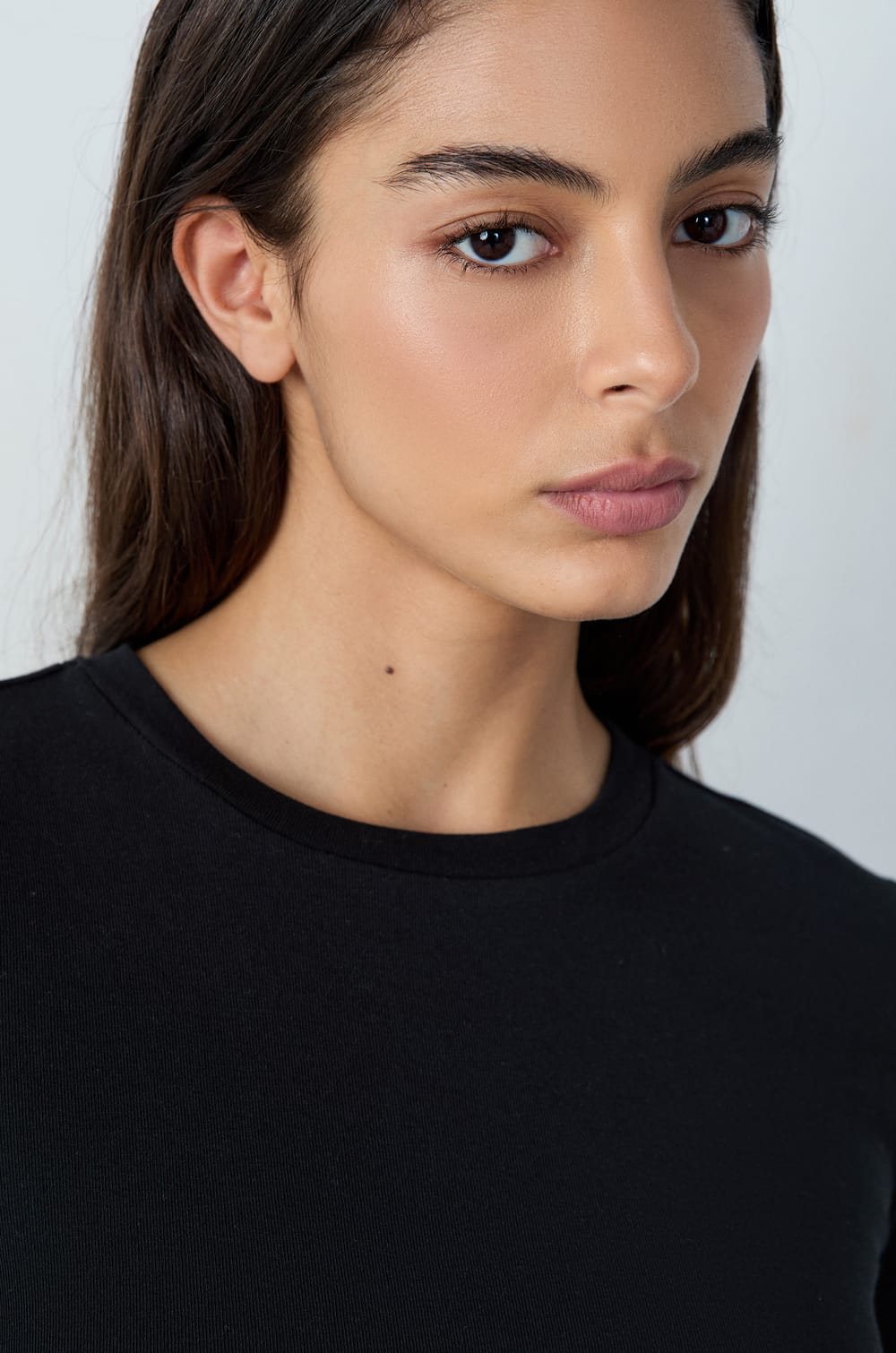 Short-sleeved ribbed cotton T-shirt;${refinementColor}