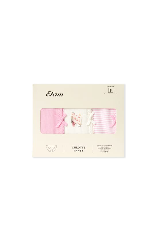 Lot de 3 culottes en coton;${refinementColor}
