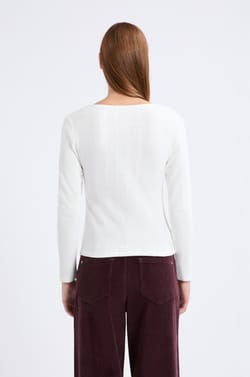 Camiseta de manga larga de punto el&aacute;stico de algod&oacute;n;${refinementColor}