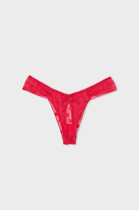 Tanga en tulle fendu;${refinementColor}