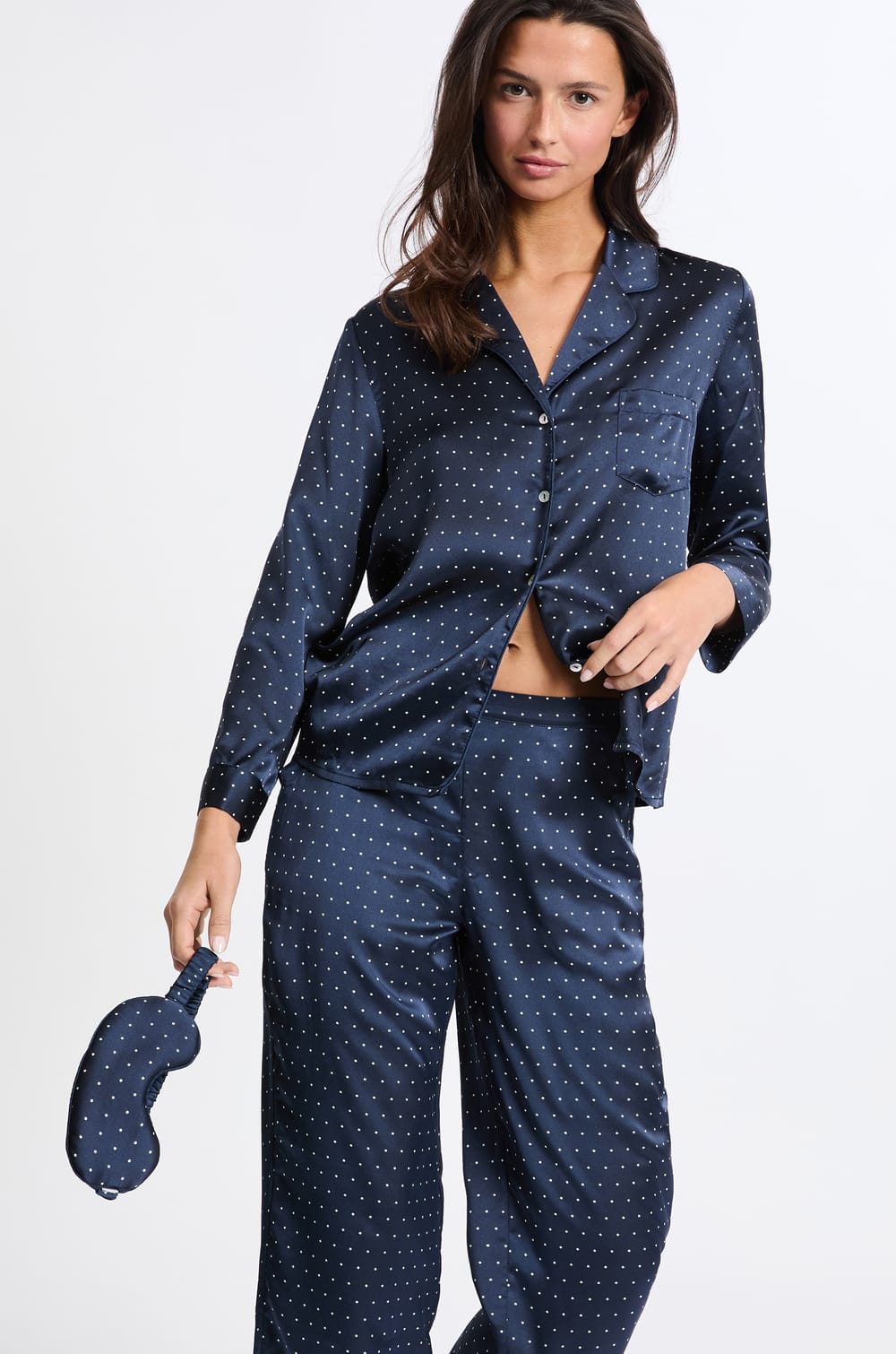 Pyjama 2 pi&egrave;ces &agrave; motifs avec masque;${refinementColor}