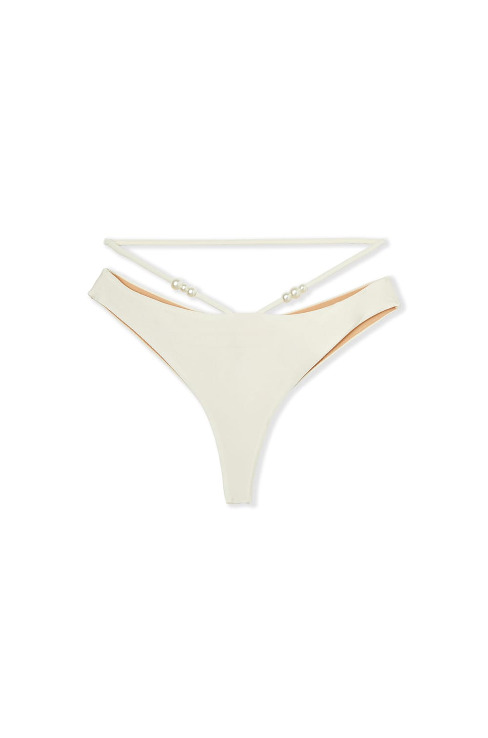 Bas de maillot br&eacute;silien high leg satin&eacute; avec perles - Etam x H&ocirc;tel Mahfouf;${refinementColor}