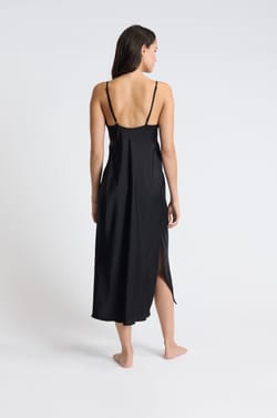 Long Satin Nightdress;${refinementColor}