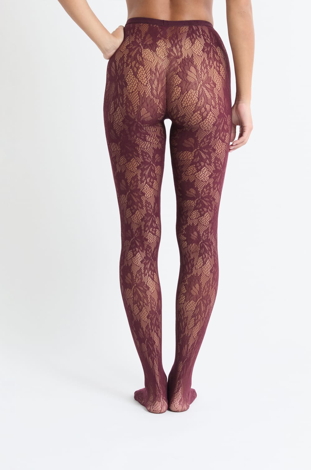 Medias de rejilla estampadas;${refinementColor}