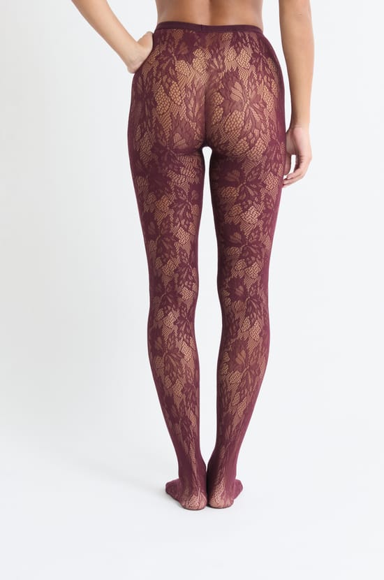 Collant r&eacute;sille &agrave; motifs;${refinementColor}