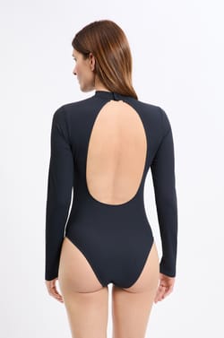 Body manches longues à dos nu;${refinementColor}