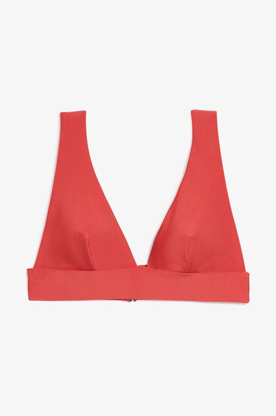 Bra bikini triángulo satinado;${refinementColor}