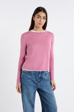 Pull col rond en laine;${refinementColor}