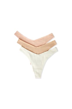 Lot de 3 tangas en coton;${refinementColor}