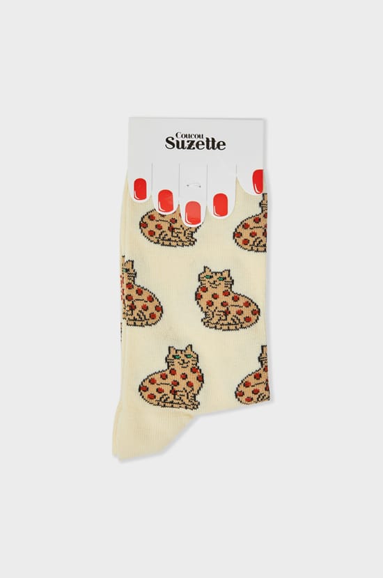 Chaussettes à motifs chats Coucou Suzette;${refinementColor}