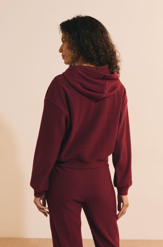 Pyjamasweater van ribfluweel;${refinementColor}