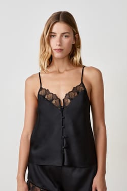 Satin Camisole with Thin Straps;${refinementColor}