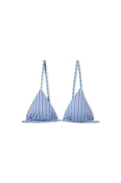 Haut de maillot de bain triangle &agrave; rayures;${refinementColor}