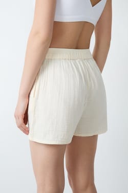 Short de pyjama en gaze de coton;${refinementColor}