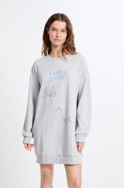 Cat Pattern Pajama Dress;${refinementColor}