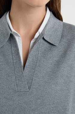 Pull sans manches col Polo;${refinementColor}