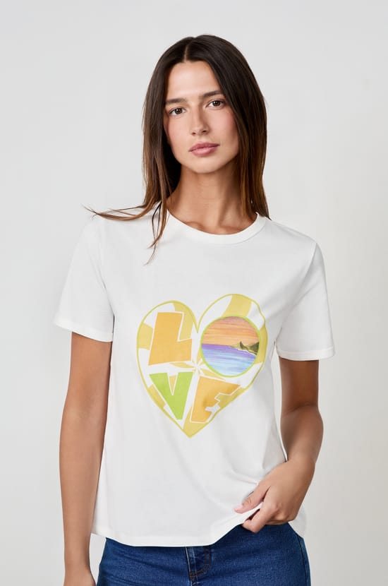 T-shirt manches courtes en coton Love;${refinementColor}