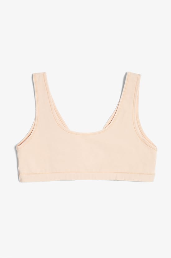 Reversible bralette in stretchy organic cotton;${refinementColor}