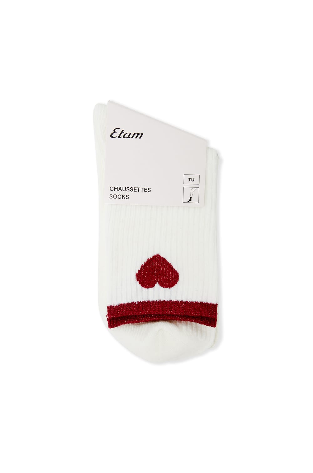 Chaussettes avec coton &agrave; motif coeur;${refinementColor}