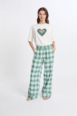 Cotton Plaid Pajama Pants;${refinementColor}