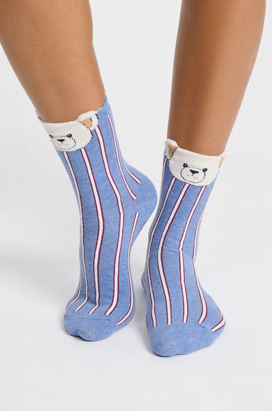 Gerippte Socken mit Muster;${refinementColor}