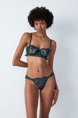 Embroidered Tulle Tanga;${refinementColor}